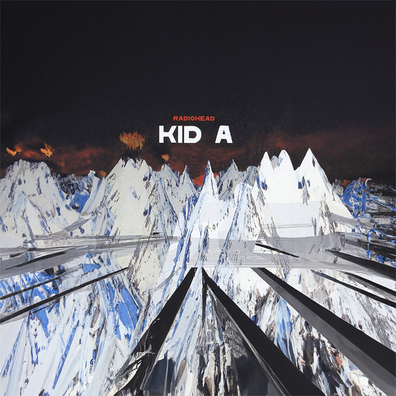 AI generated expansion of album cover - Kid A by Radiohead